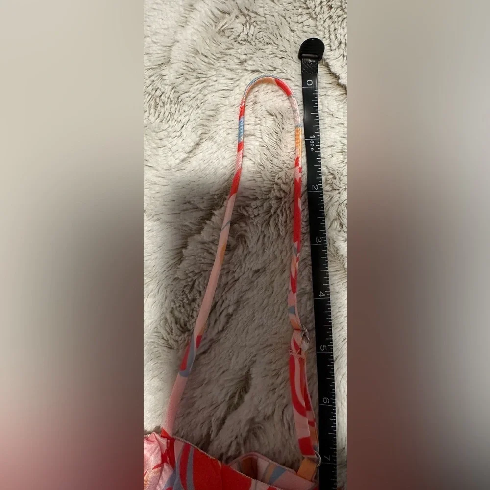 Cotton Candy LA Multicolor Abstract Bandeau Bow Tie Top - Picture 5 of 10